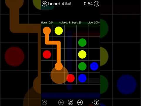 World Record Flow free 1 minute 5x5 - 26 flows solved!