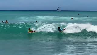 Kielan Nitta bodyboarding Walls Waikiki