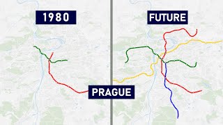 Vývoj pražského metra 1974-2030 (animace)
