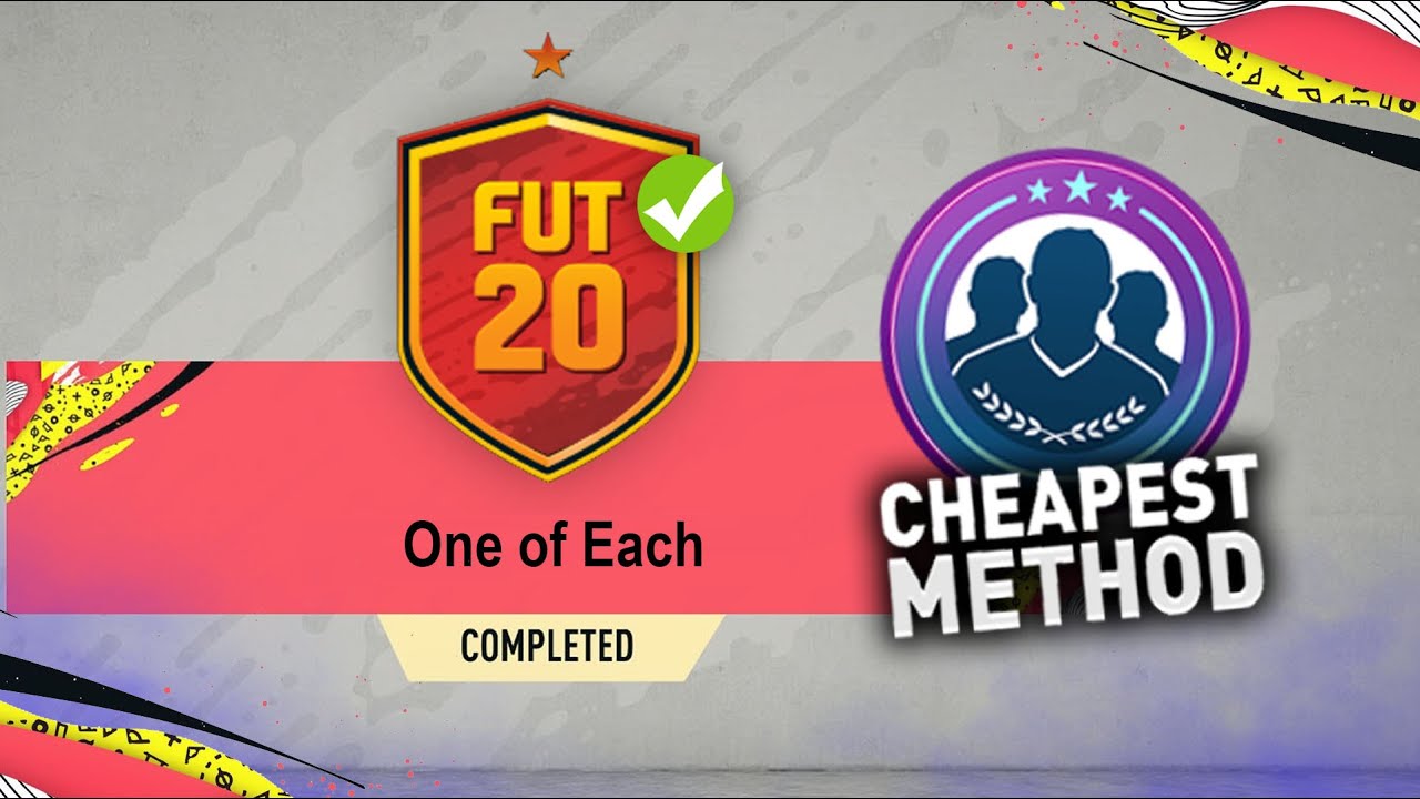 FIFA 20: ONE OF EACH SBC!! (CHEAPEST METHOD)