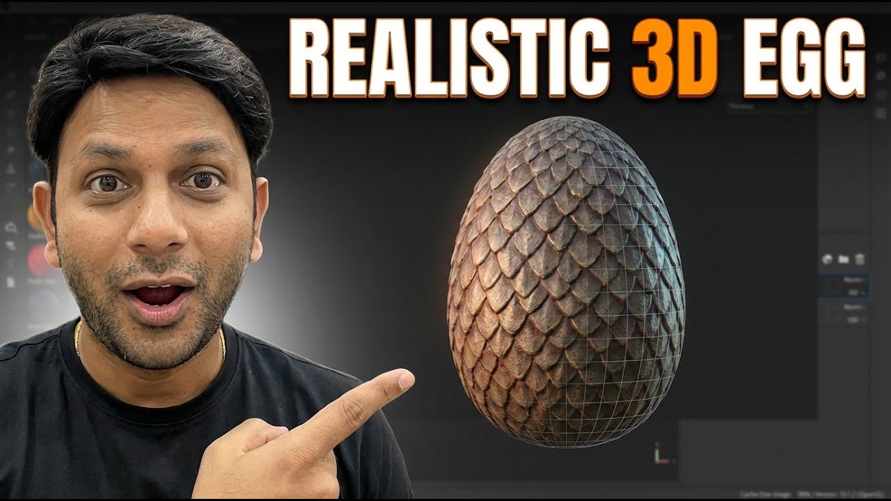 REALISTIC EGG MODELING AND TEXTURING - YouTube