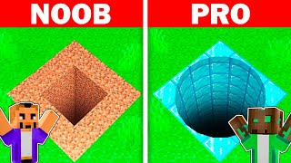 Minecraft NOOB vs PRO: Túnel Subterráneo de Máxima Seguridad en Batalla de Construcción