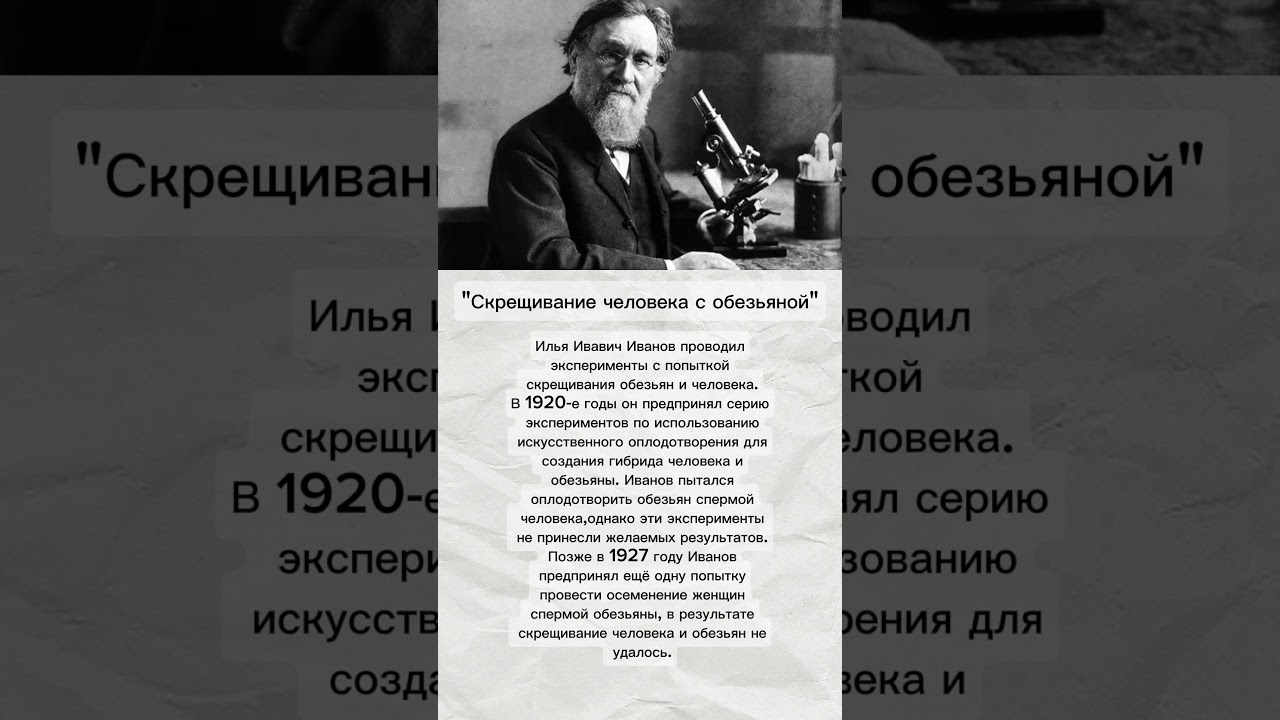 Скрещивание человека с обезьяной 