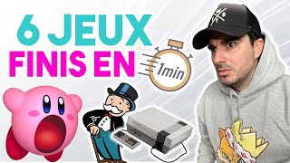 6 JEUX TERMINÉS en 1 MINUTE !