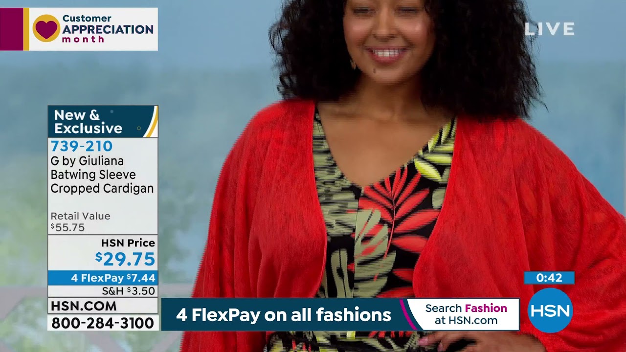 G by Giuliana Batwing Sleeve Cropped Cardigan