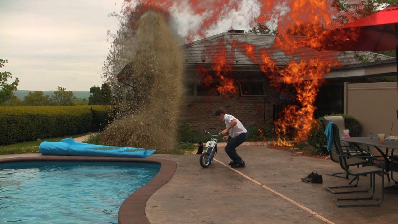 Explosions and Pool Scene