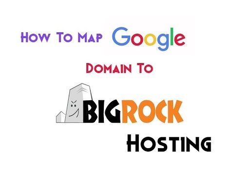 How to map bigrock hosting to google domain