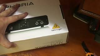 Unboxing Behringer U Phoria UMC22 and Behringer C-1 + mic test