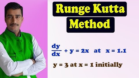 Runge Kutta method first order first degree best example solved step by step