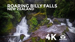 Roaring Billy Falls - New Zealand - Awa Drone 4K