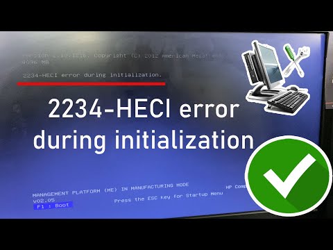 Error 2234-heci error during initialization - Solucionado