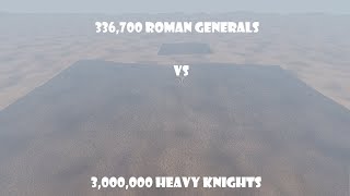 3,000,000 Heavy Knights vs 336,700 Roman Generals | Ultimate Epic Battle Simulator 2