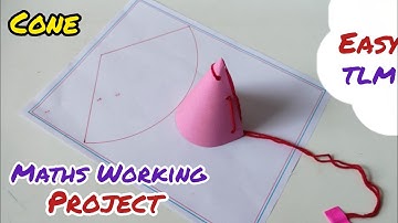 3d Cone Pull Up Shape Maths Working Model/ Maths Exhibition Project/ #3dshapes #mathsworkingmodel
