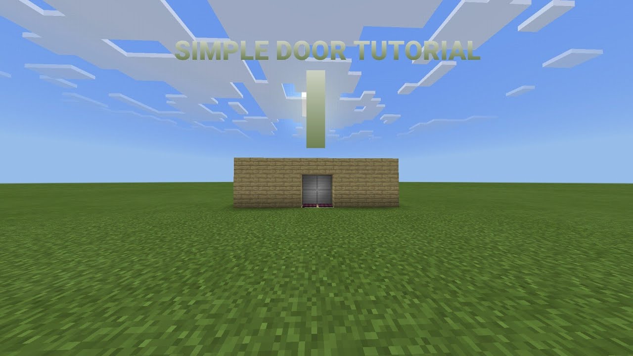 minecraft SIMPLE DOOR TUTORIAL - YouTube