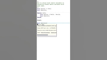 How to avoid local macro variable to overwrite Global macro variable with same name