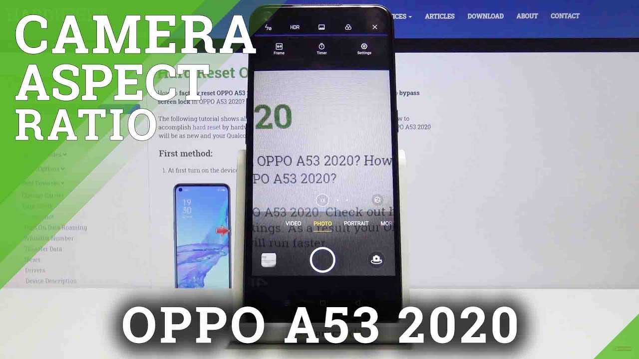 How to Change Aspect Ratio in OPPO A53 2020 – Adjust Camera Functions