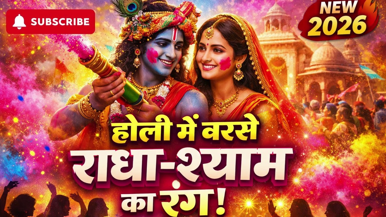होली में बरसे राधा-श्याम का रंग 🌈Holi Special 2026 | राधा कृष्ण होली भजन |#bhajan #radheradhe