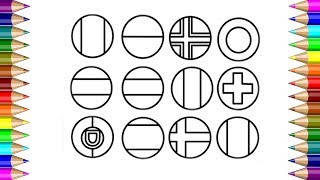 How to Draw National Flag Coloring For Kids | FIFA World Cup 2018 | Soccer Art Coloring for Kids screenshot 5