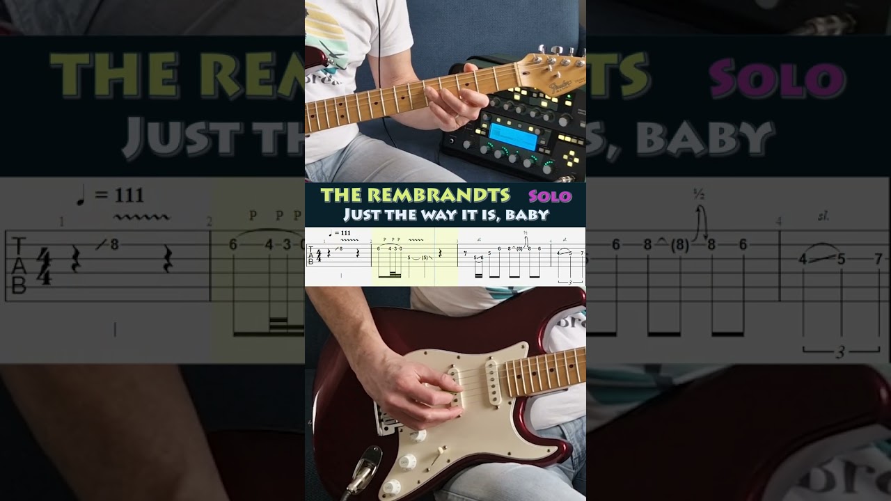 The Rembrandts - Just the way it is, baby - Guitar solo cover #5