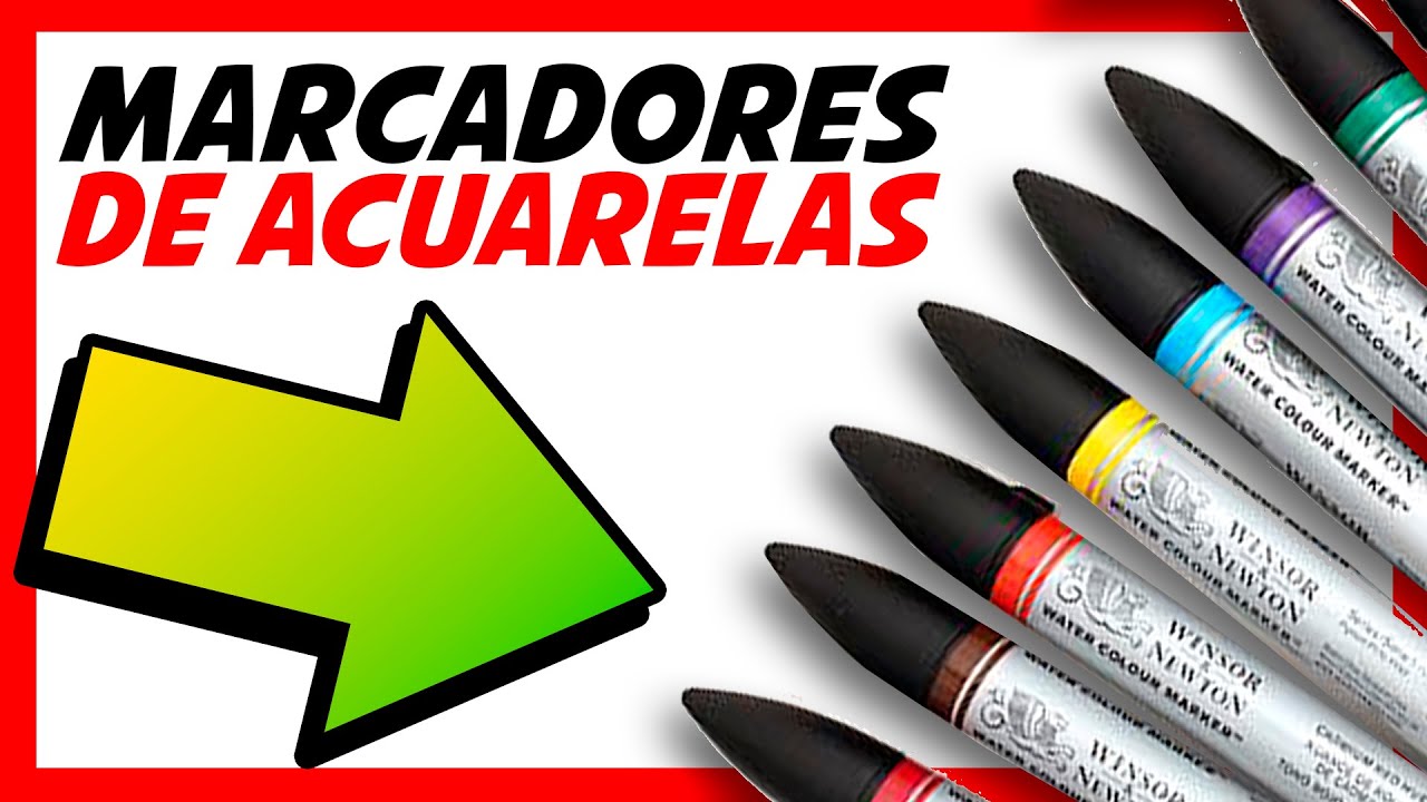 PINTAR CON ROTULADORES ACUARELABLES ❤️  Doble punta ❤️ Probamos los marcadores de Winsor and Newton