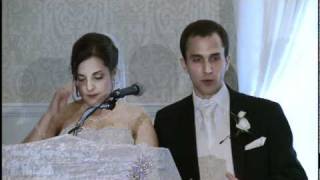 Bride & Groom's Speeches at Wedding Reception.  Jewish Wedding Videographer Photographer Toronto