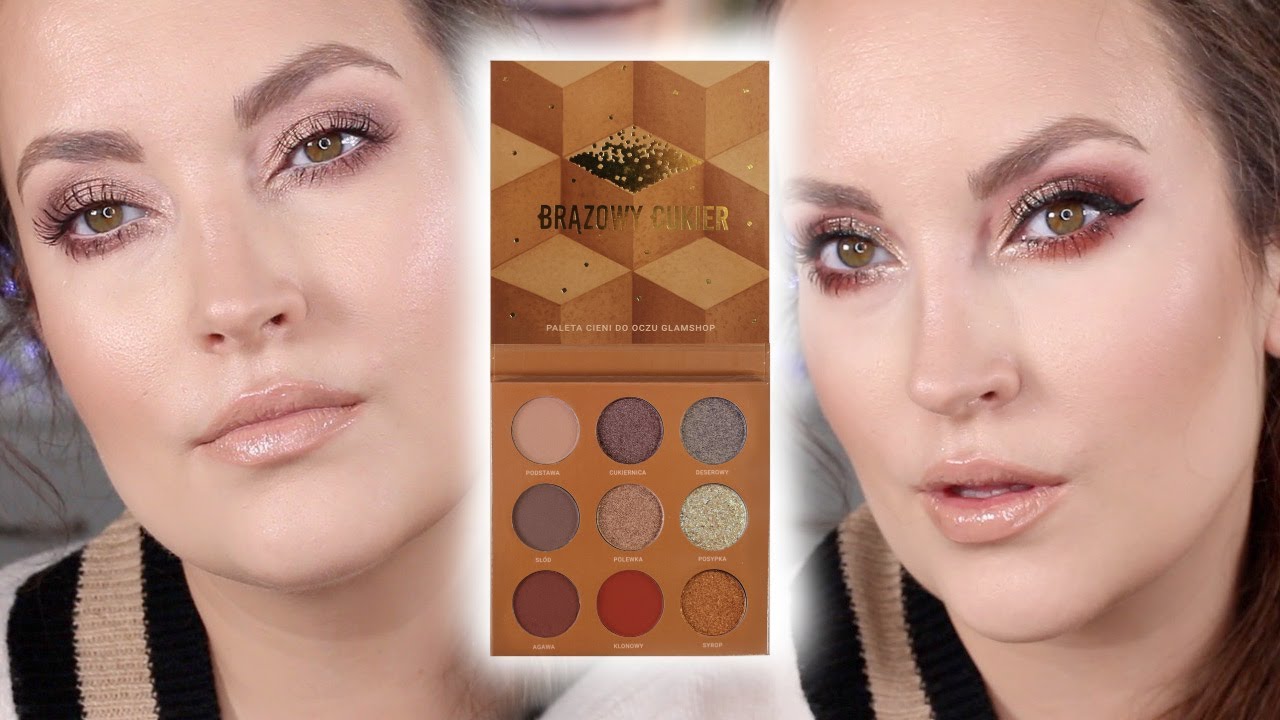 Brązowy cukier makijaz 2w1 - Chłody dzienny makijaż i łatwe mocniejsze cut crease