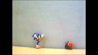 Sonic spin-dash test.(stop motion)