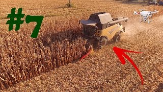 Moisson de maïs 2018 [DRONE] Moissoneuse batteuse New Holland