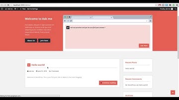 Installing Theme Ask me