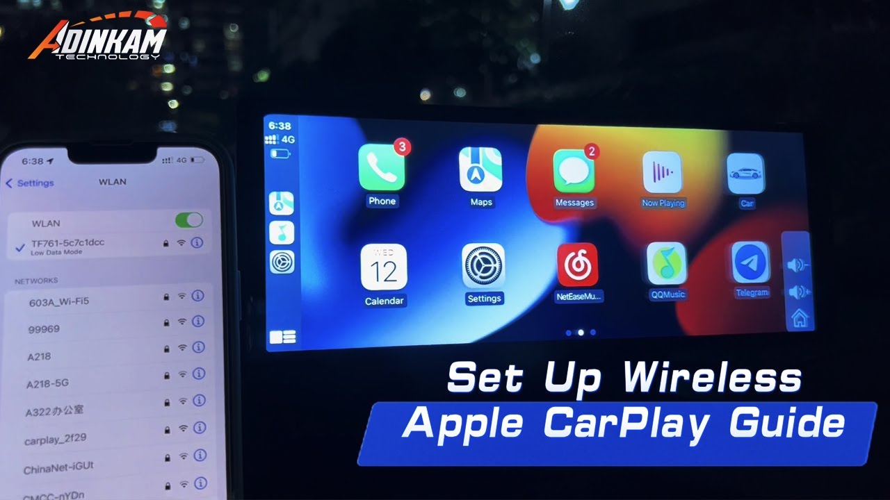 How to connect Wireless Apple Carplay step-by-step? - Aindkam V30 - YouTube