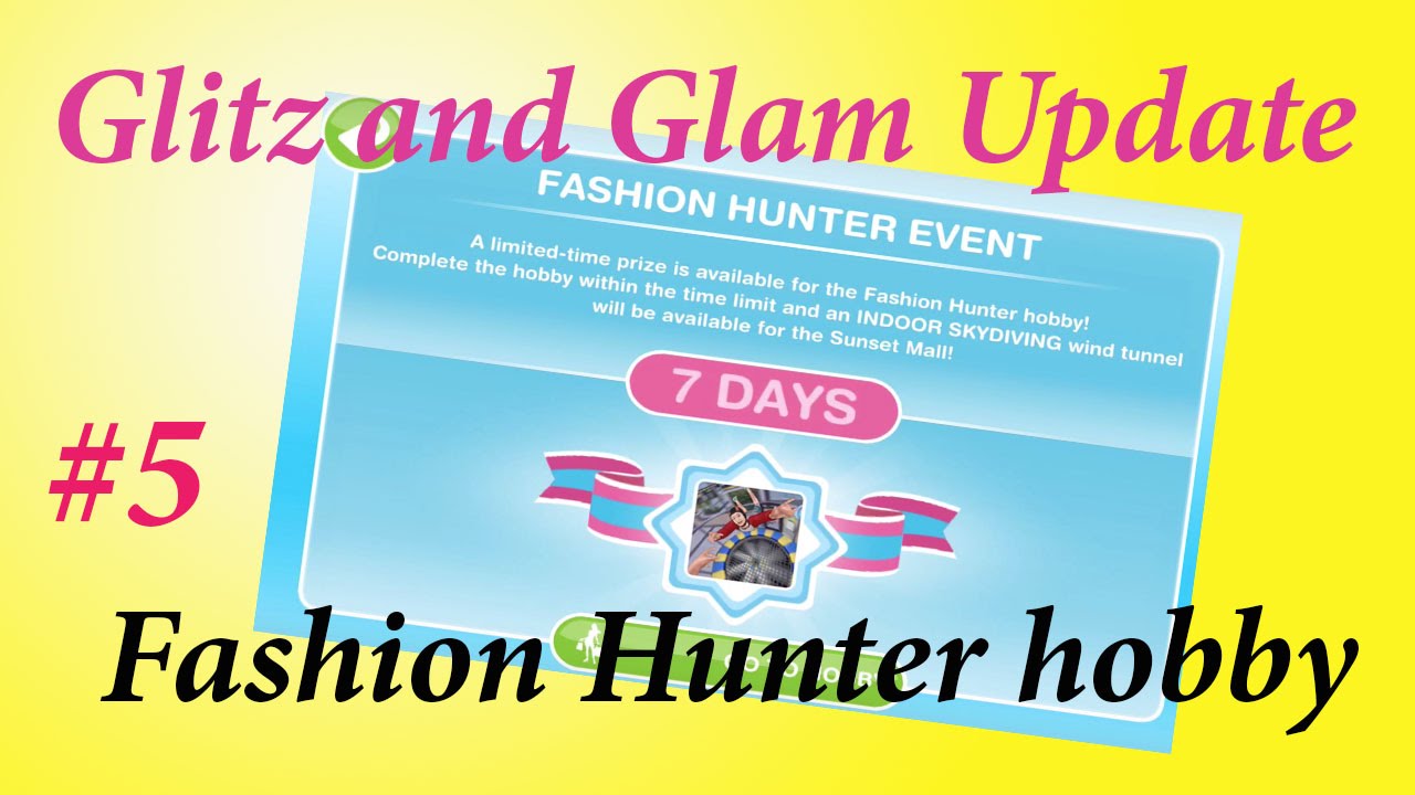 Sims Freeplay Glitz and Glam Update 5 Fashion Hunter Hobby YouTube
