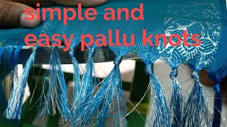 Pattu Saree Pallu Knots Simple And Easy Pallu Knots In Tamil Creative Zone