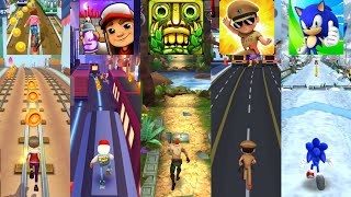 Subway Princess Runner 🆚 Temple Run 2 🆚 Subway Surfers 🆚 Little Singham 🆚 Sonic Dash screenshot 4