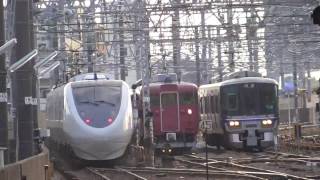 683系8000番台＋681系0番台しらさぎ62号米原行き金沢発車