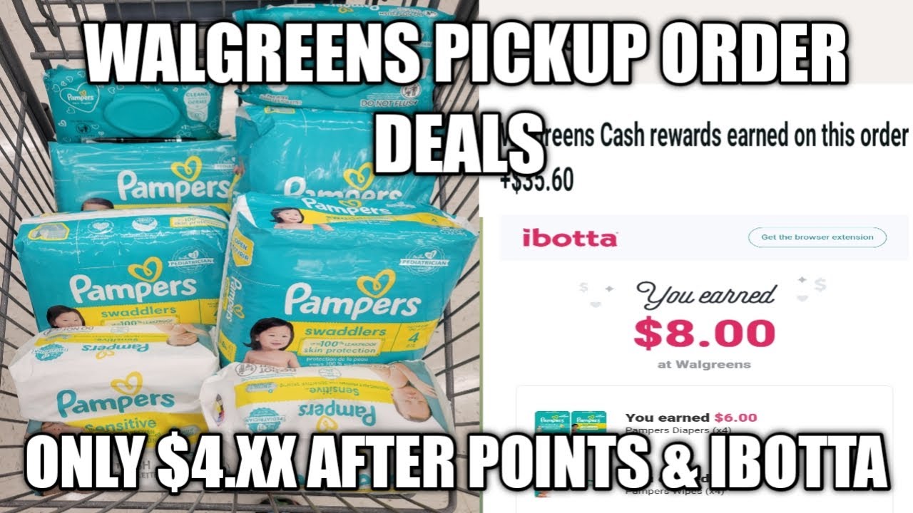 WALGREENS PICKUP ORDER DIAPERS DEALS couponing walgreens 