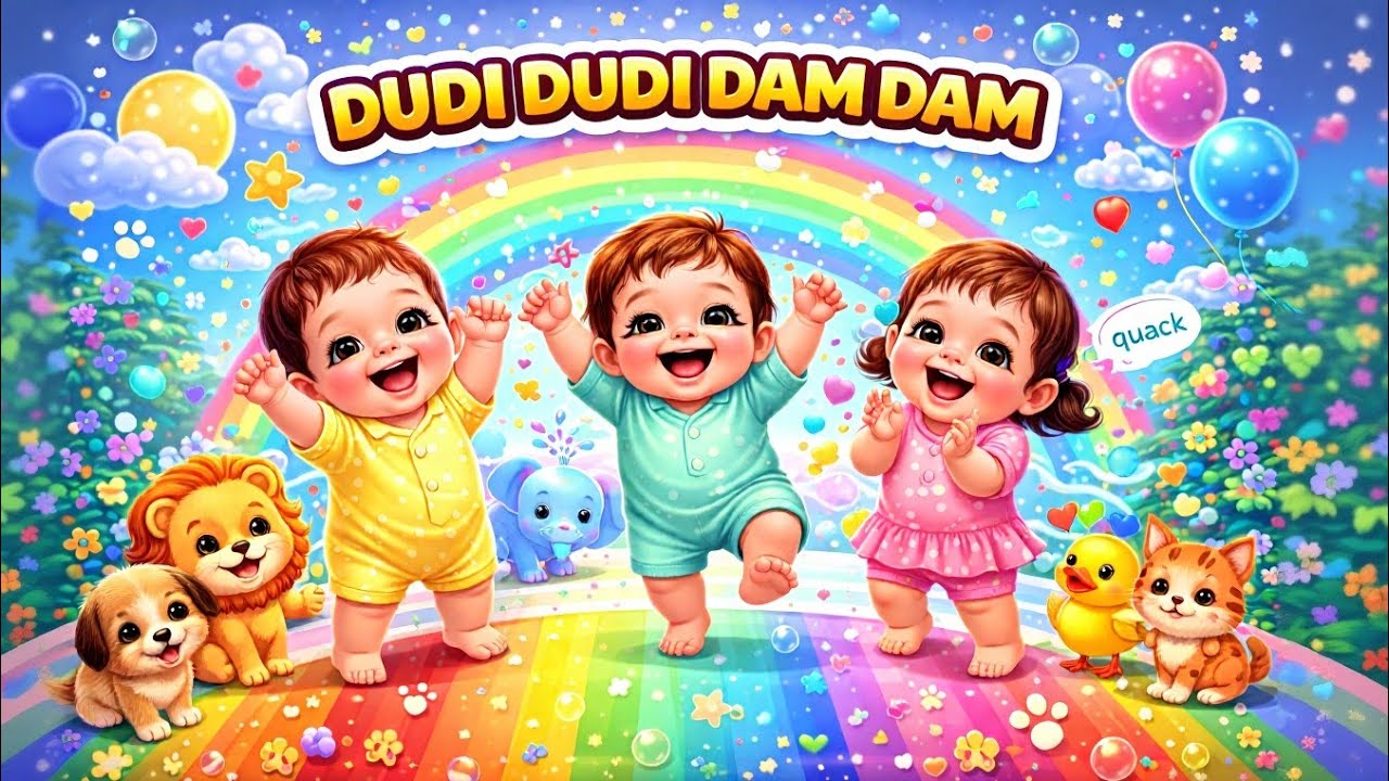 Dudi Dudi Dam Dam Dance | Dodi Dodi Dum Dum Kids Dance | Funny Kids Videos | Learn Animals rhyme