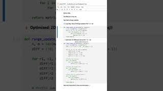 Python DSA – 2D Difference Array for Fast Matrix Range Updates 🚀 #PythonDSA #MatrixUpdates
