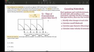 Cascading Watershed problem - PE Civil Exam