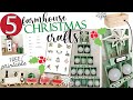 Christmas Farmhouse Dollar Craft | Cozy Ideas To Decorate For Christmas