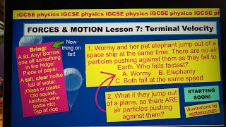 iGCSE Physics Forces & Motion 7: Terminal Velocity