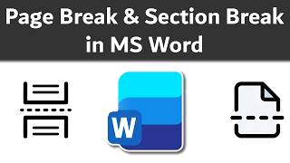 How To Use Page Break & Section Break in MS Word (Urdu/Hindi)