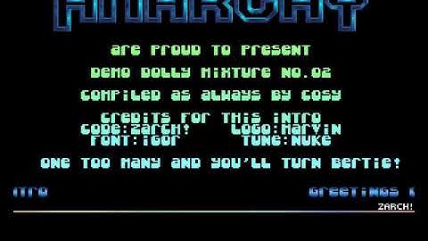 Anarchy   Demo Dolly Mixture Pack #02 HYPERSPIN AMIGA INTRO CRACKTRO DEMO COMMODORE NOT MINE VIDEOS