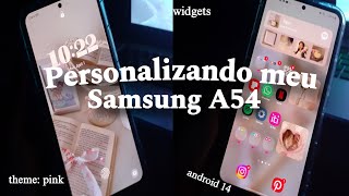 Organizando meu celular novo do zero ✨ |  walpappers, apps, tour completo |  Samsung a54