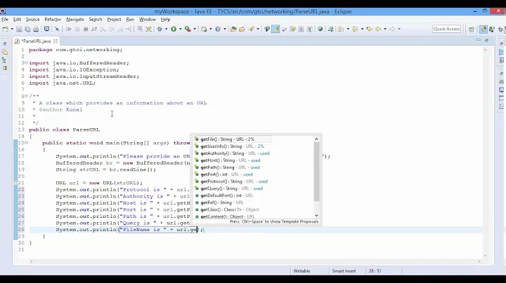 Java Networking - Parsing an URL