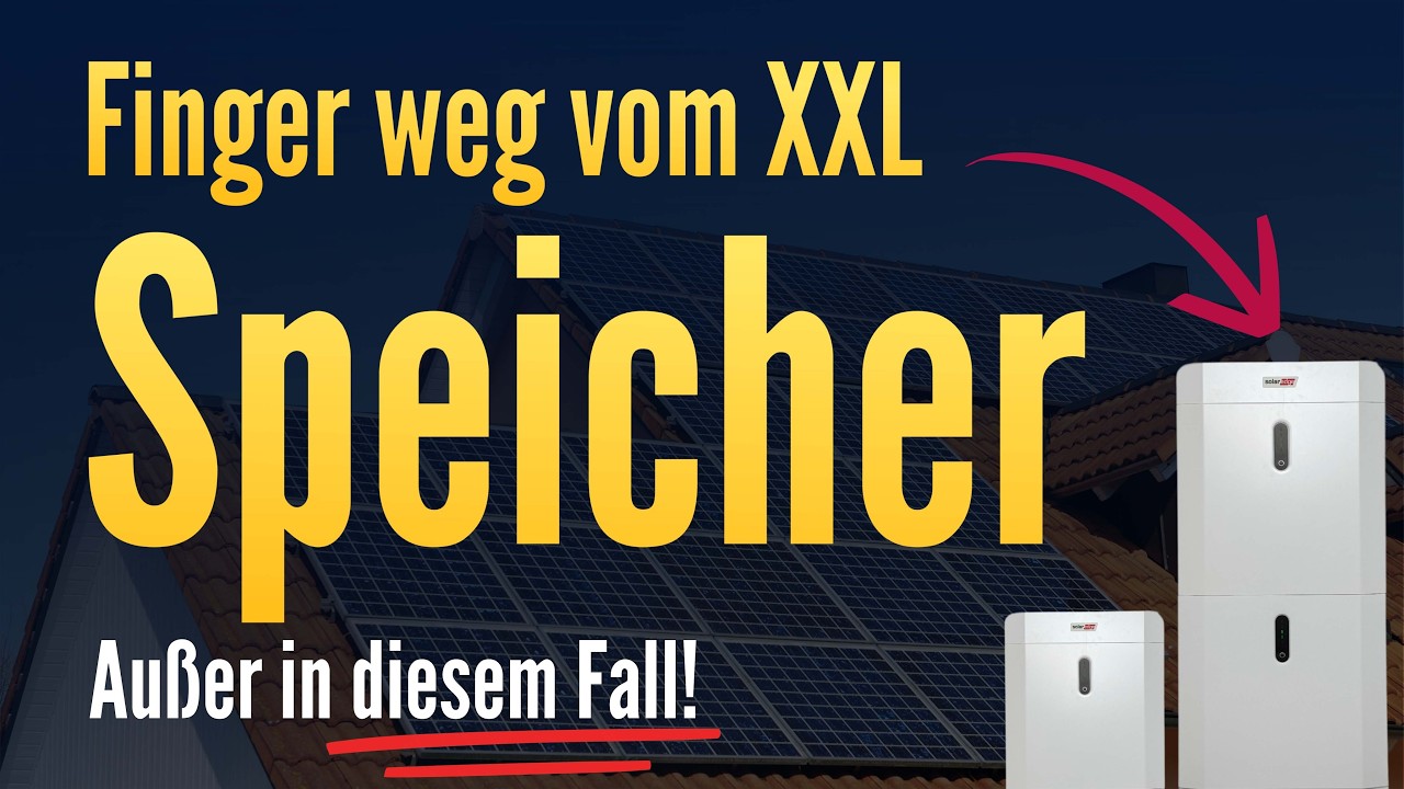 Photovoltaik Rechnung zeigt: Großer Speicher oft rausgeschmissenes Geld – auf YouTube ansehen