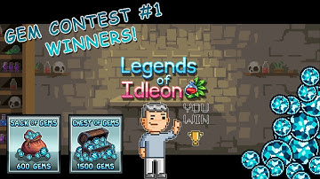 Legends of idleon WINNERS! | Gem contest #1