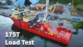 175t load test on crane