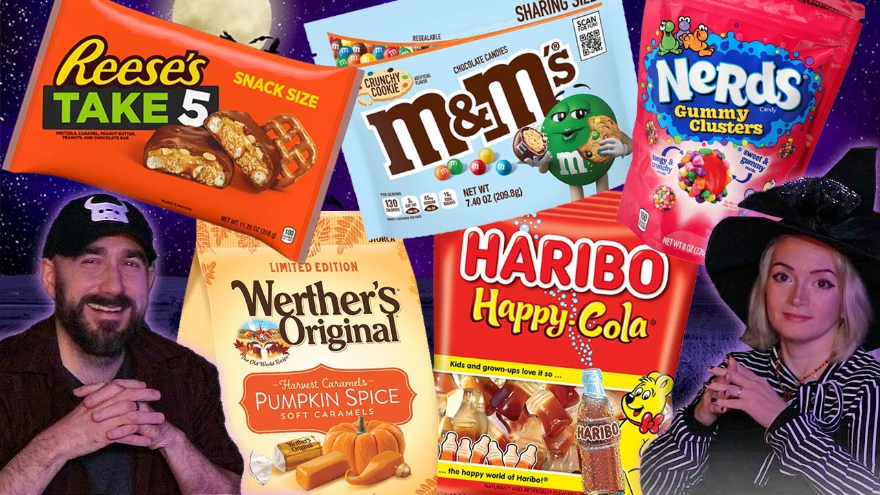 Trying Candy for Halloween - Candy Taste Test Reese's, Nerds, Werther's ...
