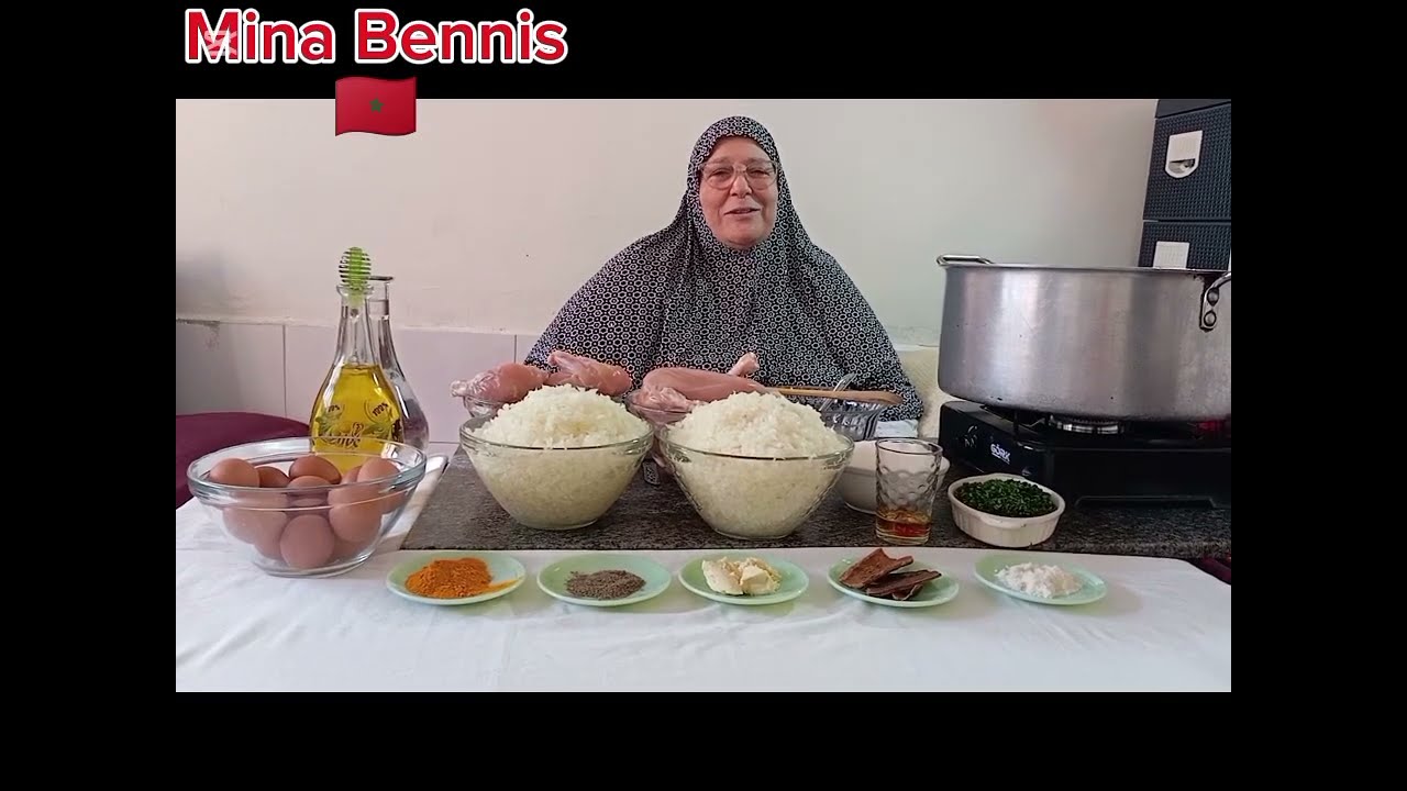 بسطيلة بالدجاج بلدية مع مينة بنيس 🇲🇦