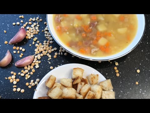 Гороховый суп с копчеными свиными рёбрышками